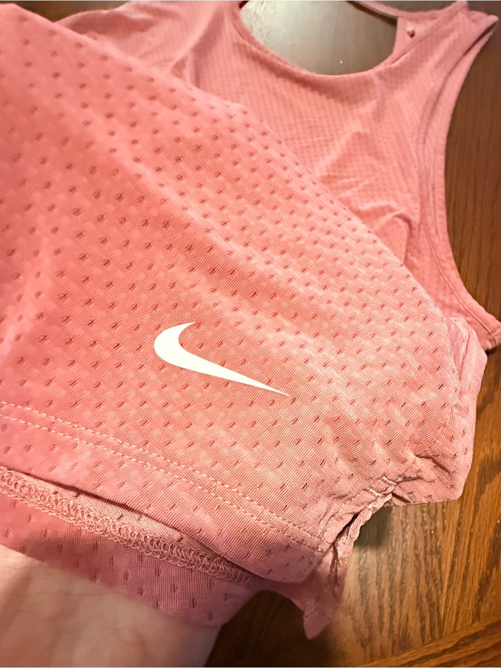 Women’s Plus Nike Dri-Fit Active Key Hole Back Takk Top Mauve Pink Sz 2X - Picture 6 of 6